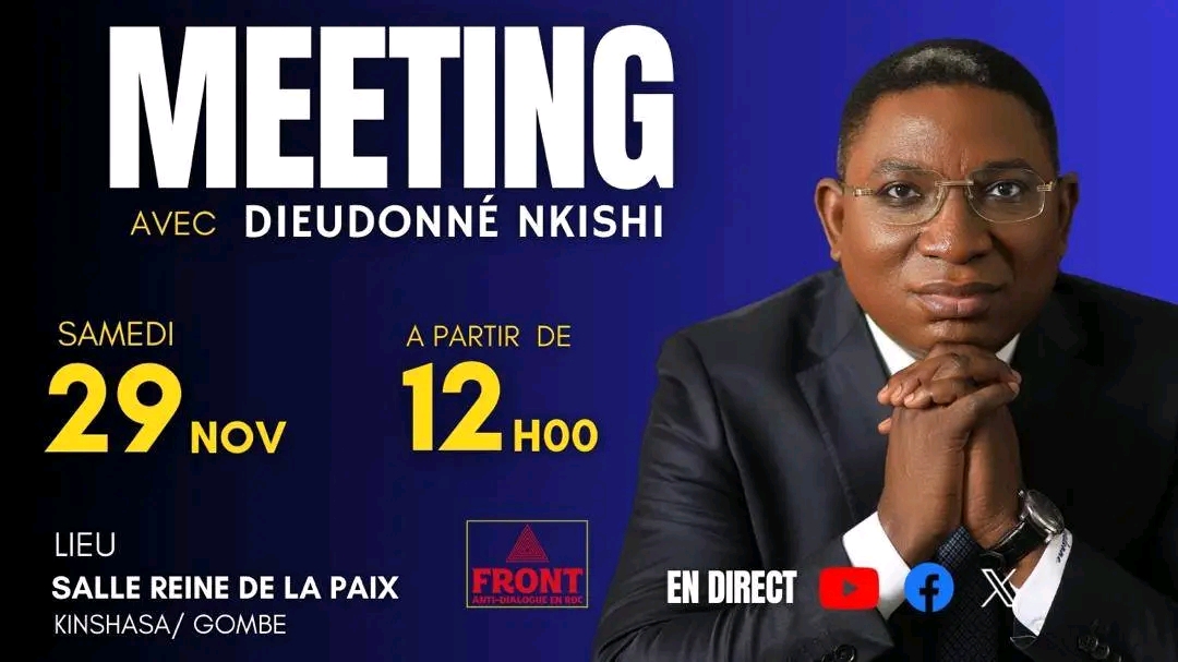 RDC/Kinshasa : Mobilisation populaire contre le dialogue politique, Dieudonné Nkishi Kazadi à la première ligne de front RDC/Kinshasa : Mobilisation populaire contre le dialogue politique, Dieudonné Nkishi Kazadi à la première ligne de front